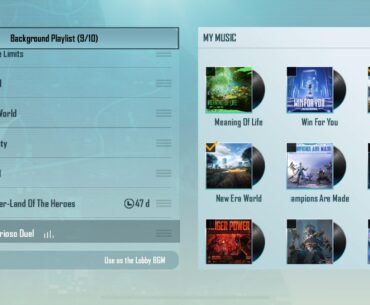 Do you set a multiple background songs for lobby? What’s your playlist and what your favorite?