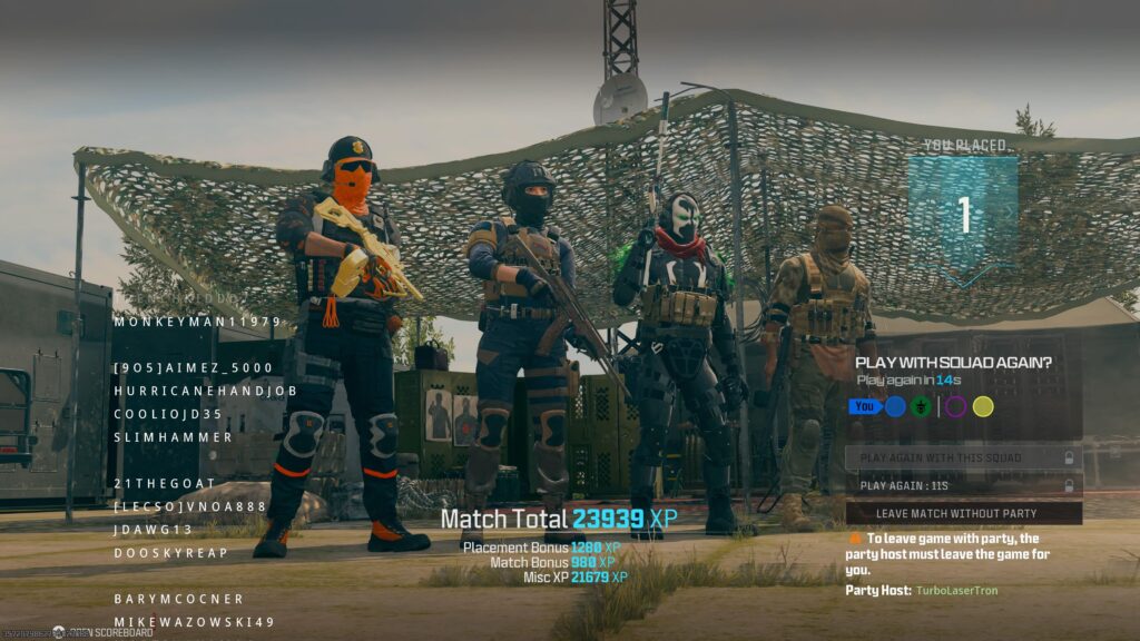 Me and my friend (Far left) got our first win since WZ 3.0 came out