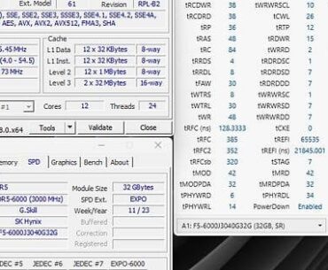 DDR5 Latency vs. Bandwidth Comparison on Zen 4 6000cl28 (uclk=mclk) vs. 6800cl32 (uclk=mclk/2)