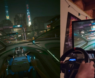 Vr and a wheel is the best way to cruise Night City