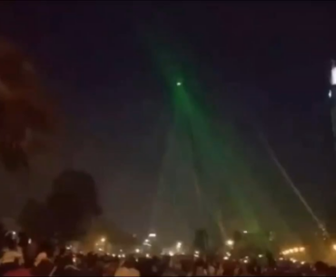 Chinese protesters destroy a surveillance drone with hundreds of lasers. Most cyberpunk shit I’ve seen today.