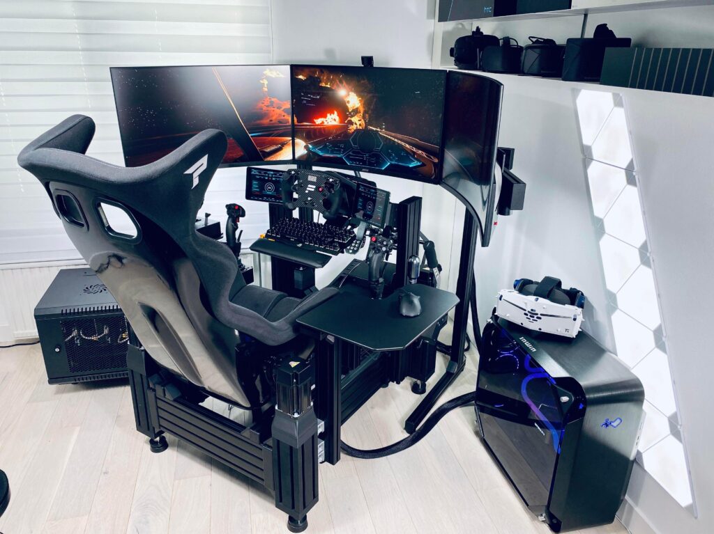 Just finished my Sim-Lab P1-X SFX-100 DIY Motion Sim Rig for space, flight and race