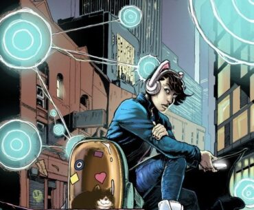 Thrilling comic book set in Manchester 2045 follows Soro's journey as he battles The Ghost System. Powers awaken, but truths unravel.