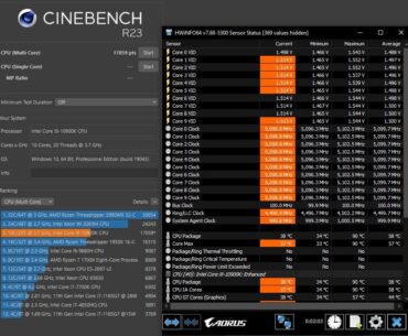 10900k Delidded Cinebench score
