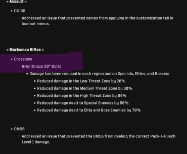 Update to the Patch Notes