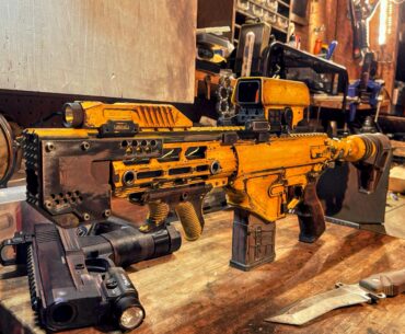 Cyberpunk inspired less lethal launcher