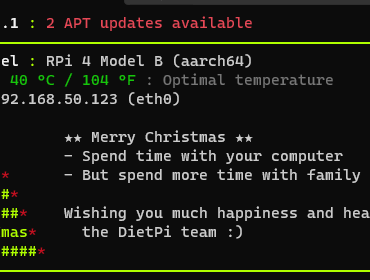 Saw this when I logged into my Raspberry Pi. Good advice!