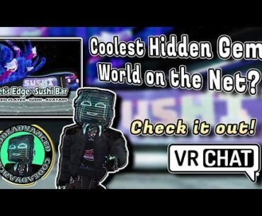 Here is a video about a cyberpunk-themed Sushi Bar. I created this in Unity and uploaded it to VRChat. Check it out.