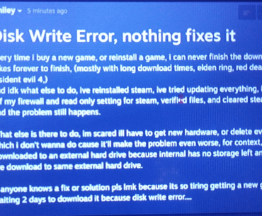 Disk write error, nothing is fixing it.