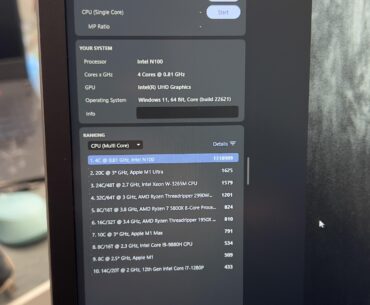 Out of this world Cinebench Score