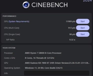 Cinebench 2024 scores
