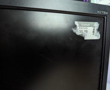 Goodwill sticker on monitor. How do I get it off without destroying the monitor?