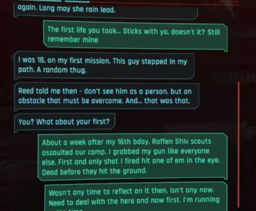 V's first kill. Thought this might be interesting for some.