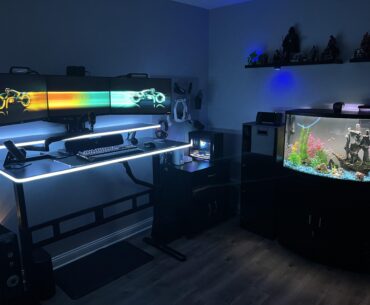 My Tron inspired battlestation (with fish tank)