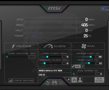 I'm trying to overclock my GPU but KOMBUSTER is laggy before I even make any adjustments