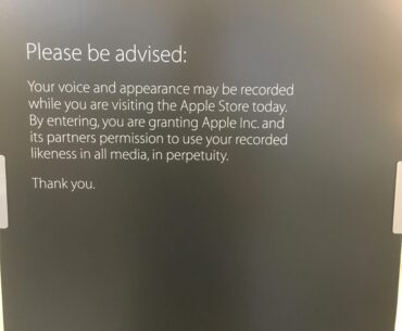 When walking into a store equals signing a waiver.