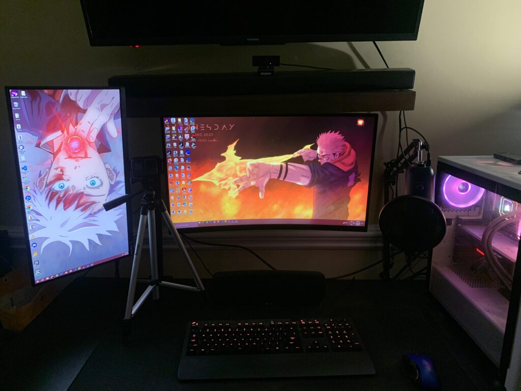 10 year old me would die if he knew we got this far. From playing on a busted PS4 and Samsung TV to this feels pretty good