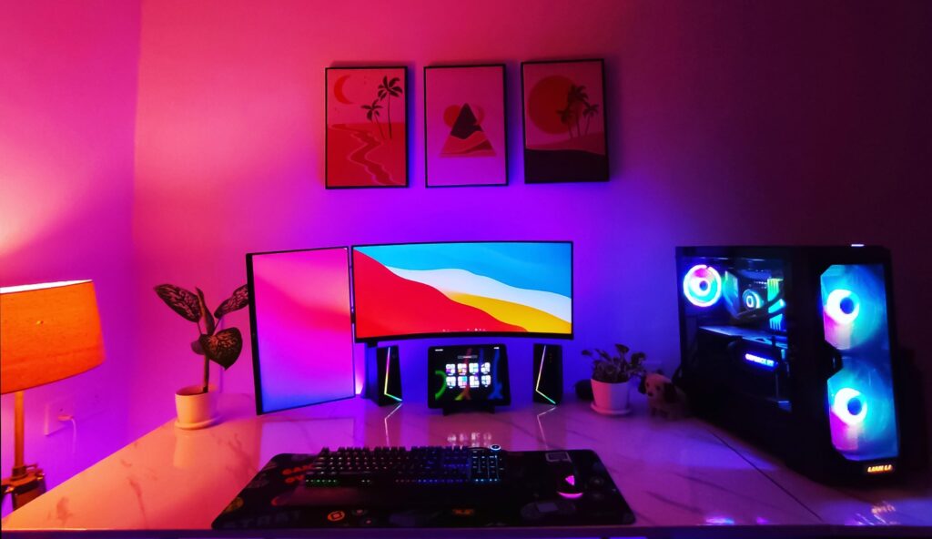 Work(twitch graphics) and Gaming Setup