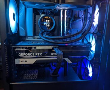 First build. Extra tight mid tower with modded face cover.