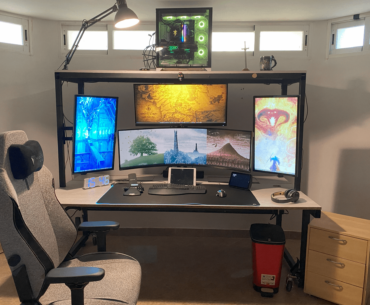 I have finally been able to finish my WFH/Battle Station. I hope you like it