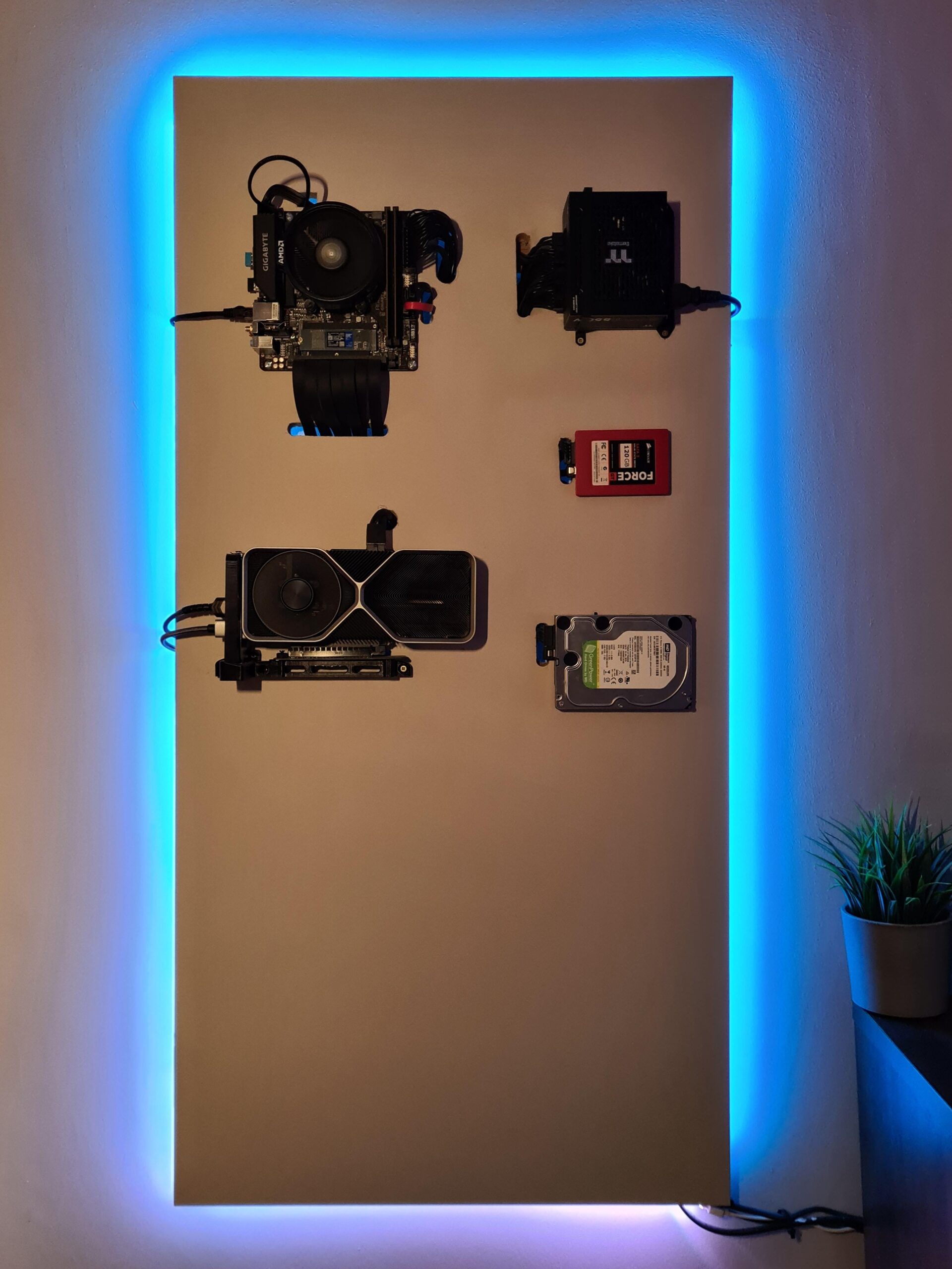 My attempt at a DIY wall-mounted PC My attempt at a DIY wall-mounted PC