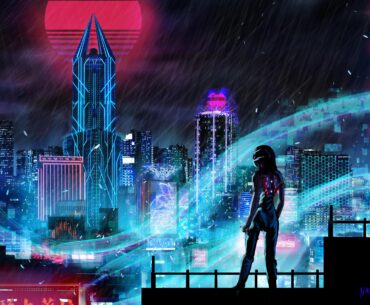 "Cyberpunk Watcher", painted by me in Photoshop.