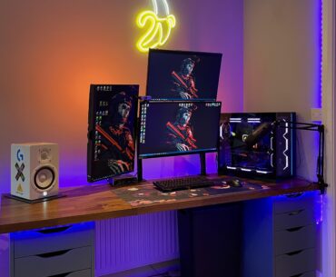 Took advice from a previous post and vertically stacked a monitor.