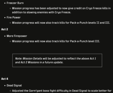 Patch Notes for December 19 Hotfix