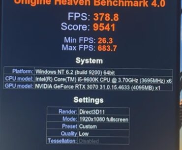 overclocked pc and benchmarked