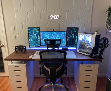 White themed cozy setup.