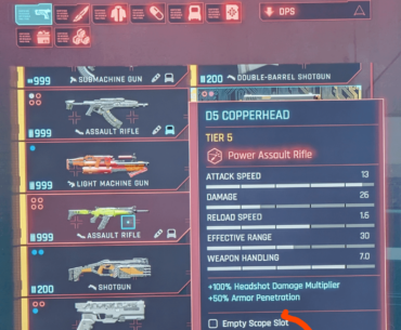 What does the Gold corner on weapons mean?