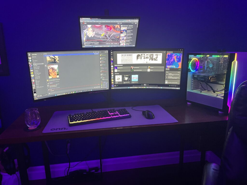 Just got a monitor mount so now I have three monitors