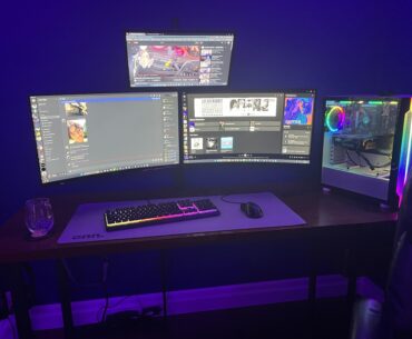 Just got a monitor mount so now I have three monitors