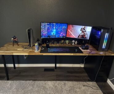 What would you put on the left side? New desk and need ideas for empty space!