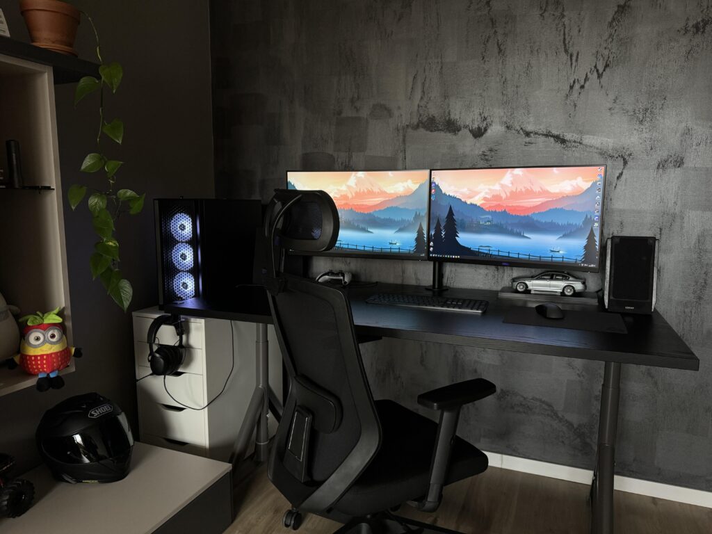 Work and gaming setup. Any thoughts, tips or suggestions are highly appreciated!