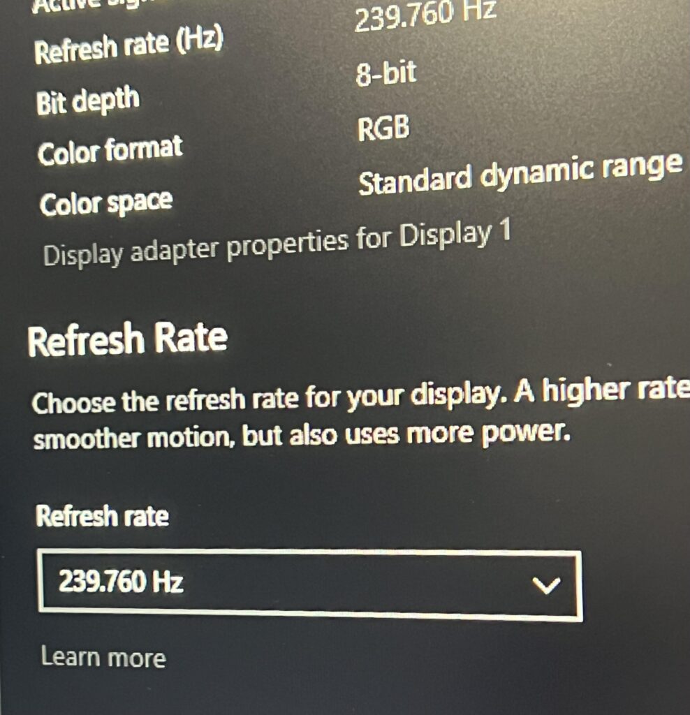 Why is my monitors Hertz so specific