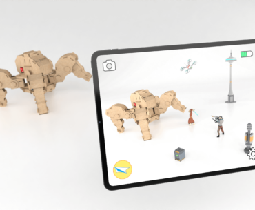 AR scifi game for cardboard robot