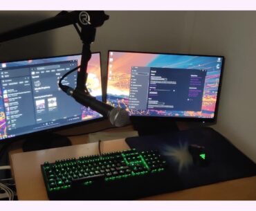 I just got my mic arm and I'm super proud that I managed to get my first ever setup done to the point where I'm happy with it.