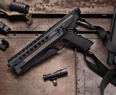 The Keltec P50 pistol looks like what you'd be carrying when the big corporations put a bounty out on you.