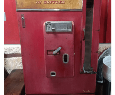 Went to a BBQ restaurant and outside i saw soda machine that looks very familiar.