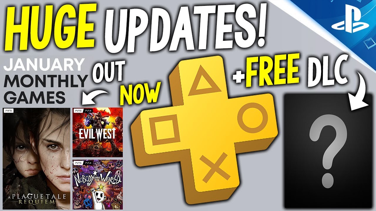 HUGE PS Plus January UPDATES! Free PS+ Games OUT NOW, Huge Free PS Plus