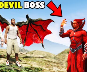FRANKLIN and SERBIAN DANCING LADY Fight DEVIL BOSS in GTA 5 | SHINCHAN and CHOP