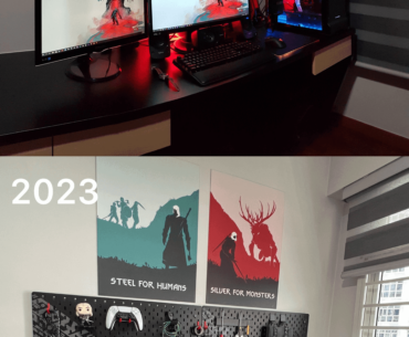 The evolution of my work & gaming setup. Tech-wise, going OLED ultrawide had been my favourite move, while the IKEA pegboard expanded the functionality of my station. Now I dread the day my 2 boys grow up to the height where things get within reach.