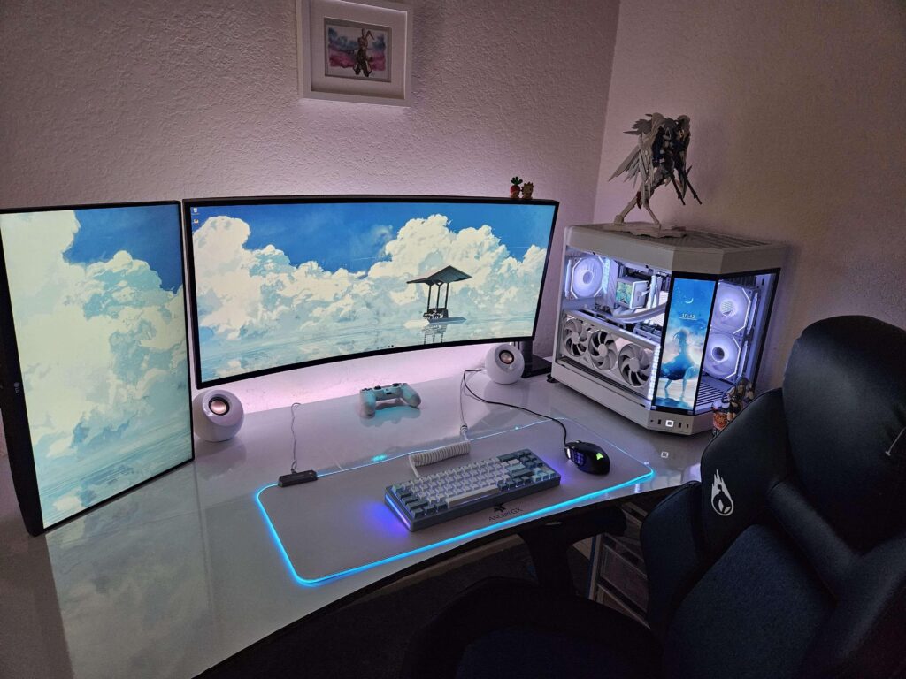 I still need to work on my walls but pretty happy with my progress! cloudy white/blue setup