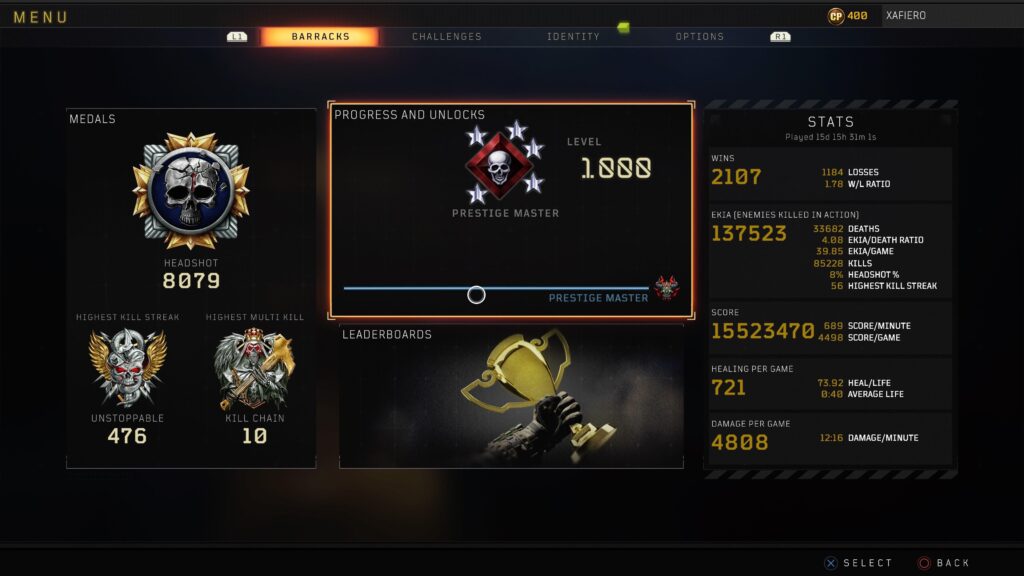 the grind is finally over, level 1000 with a 4KD & Dark Matter
