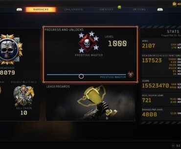 the grind is finally over, level 1000 with a 4KD & Dark Matter