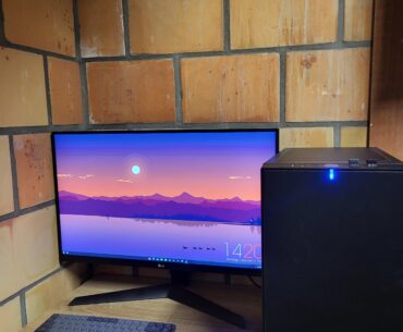 Tiny battlestation beneath the stairs