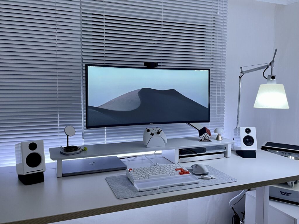 Added a desk shelf