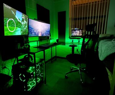 Another dorm setup (with green!)