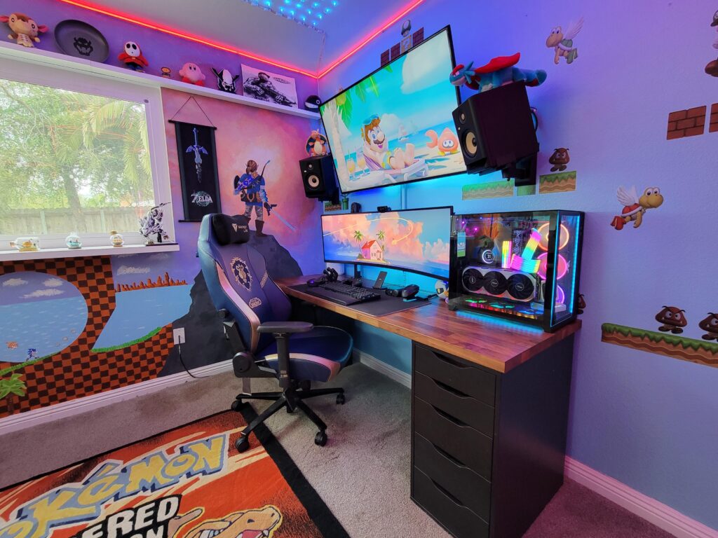 My fun arcade setup, leaned into the nostalgia and fun of it.